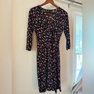 Chic Long Sleeve Floral Dress